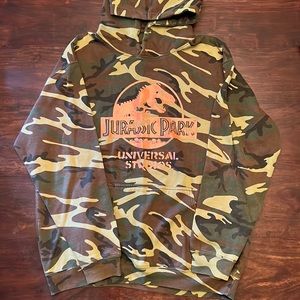 Dinosaur Jurassic Park camouflage hoodie size adult medium